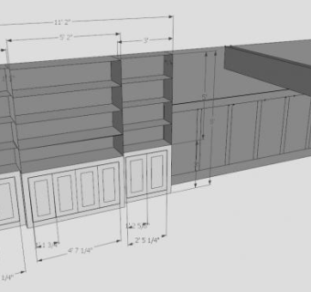 现代转角书柜SU模型下载_sketchup草图大师SKP模型