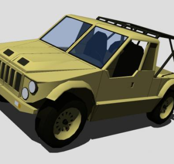 越野车车辆SU模型下载_sketchup草图大师SKP模型