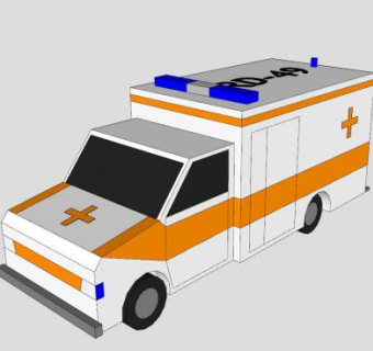 救援运输车SU模型下载_sketchup草图大师SKP模型