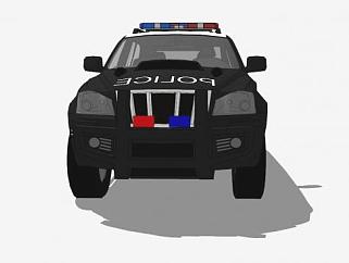 <em>SUV</em>型警车SU模型下载_sketchup草图大师SKP模型