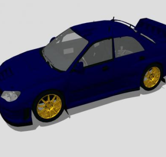 斯巴鲁翼豹WRC汽车SU模型下载_sketchup草图大师SKP模型