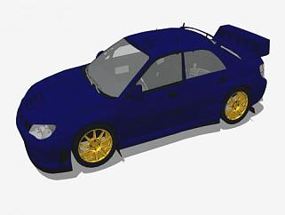 斯巴鲁翼豹WRC汽车SU模型下载_sketchup草图大师SKP模型