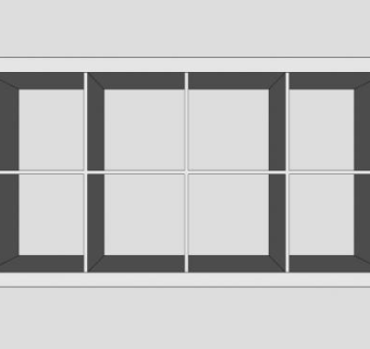 现代板式白色书架SU模型下载_sketchup草图大师SKP模型