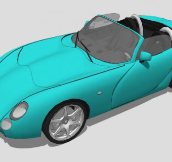 TVR托斯卡纳敞篷车SU模型下载_sketchup草图大师SKP模型