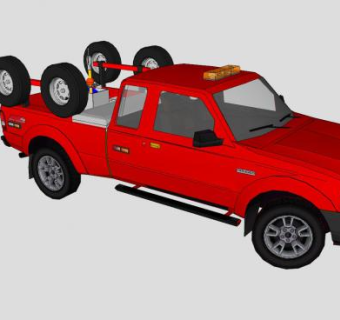 福特巡逻辅助车SU模型下载_sketchup草图大师SKP模型