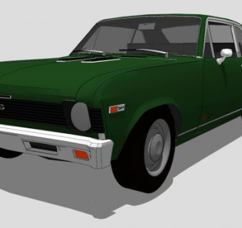 雪佛兰新星SS1969汽车SU模型下载_sketchup草图大师SKP模型