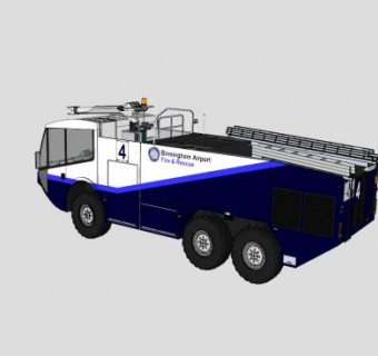 伯明翰机场消防车SU模型下载_sketchup草图大师SKP模型