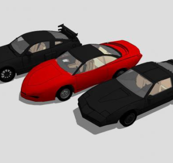 霹雳游侠汽车跑车SU模型下载_sketchup草图大师SKP模型