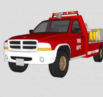 道奇杜兰戈消防越野车SU模型下载_sketchup草图大师SKP模型