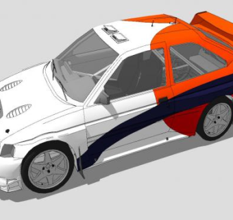 福特WRC赛车SU模型下载_sketchup草图大师SKP模型