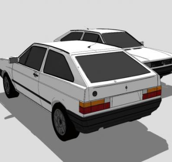 大众高尔G1汽车SU模型下载_sketchup草图大师SKP模型