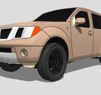 尼桑探路者R51汽车SU模型下载_sketchup草图大师SKP模型