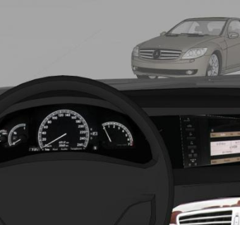 奔驰CL500汽车SU模型下载_sketchup草图大师SKP模型