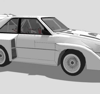 钢炮MG6R4赛车SU模型下载_sketchup草图大师SKP模型