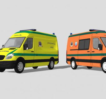 埃及救护车辆SU模型下载_sketchup草图大师SKP模型