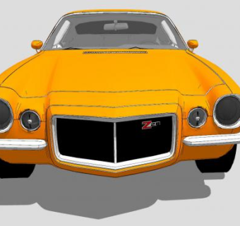 雪佛兰科迈罗Z28汽车SU模型下载_sketchup草图大师SKP模型
