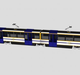 萨克拉门托地下铁道轻轨车辆SU模型下载_sketchup草图大师SKP模型