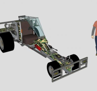 迷彩赛车SU模型下载_sketchup草图大师SKP模型