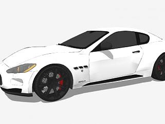 白色雪佛兰科迈罗汽车SU模型下载_sketchup草图大师SKP模型