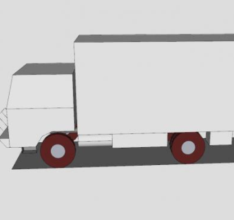 简易大型卡车SU模型下载_sketchup草图大师SKP模型