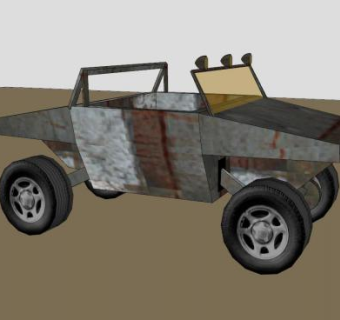 赛车越野车SU模型下载_sketchup草图大师SKP模型