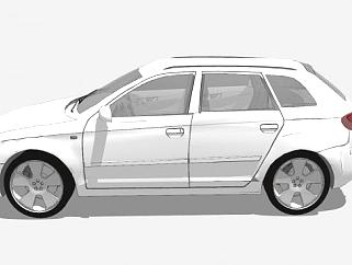 奥迪A3白色SUV汽车SU模型下载_sketchup草图大师SKP模型