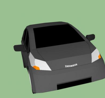 灰色全电动汽车SU模型下载_sketchup草图大师SKP模型