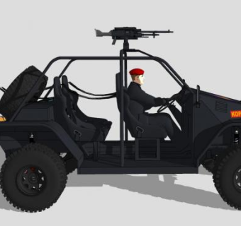 印尼P3猎豹轻型突击车SU模型下载_sketchup草图大师SKP模型