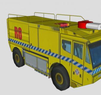 消防车改造SU模型下载_sketchup草图大师SKP模型
