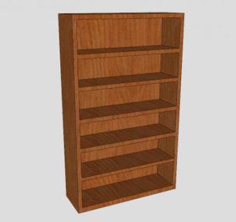 简易嵌入式书架书柜SU模型下载_sketchup草图大师SKP模型