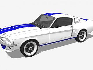 1967<em>福特</em>野马谢尔比GT500汽车SU模型下载_sketchup草图...