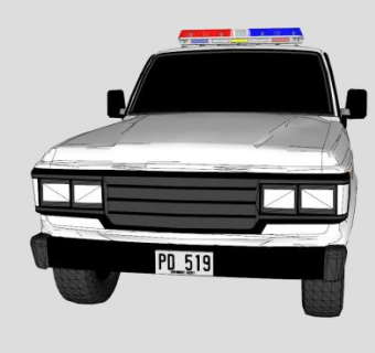 丰田陆地巡洋舰联合国车辆SU模型下载_sketchup草图大师SKP模型