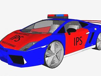 印度海得拉巴兰博基尼警车SU模型下载_sketchup草图大师SKP模型