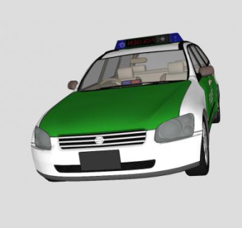 日产高速公路巡逻车SU模型下载_sketchup草图大师SKP模型