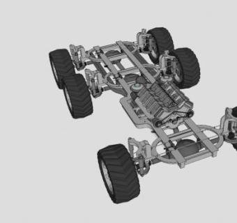 越野车辆底盘SU模型下载_sketchup草图大师SKP模型
