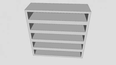 现代隔板书柜SU模型下载_sketchup草图大师SKP模型