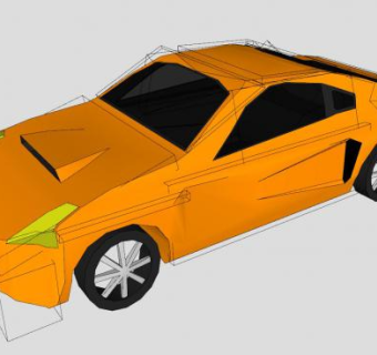尼桑350z汽车SU模型下载_sketchup草图大师SKP模型