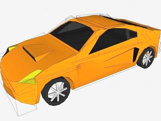 尼桑350z汽车SU模型下载_sketchup草图大师SKP模型
