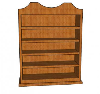 现代木质书架书柜SU模型下载_sketchup草图大师SKP模型