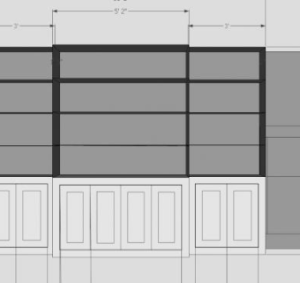 倚墙式书架书柜SU模型下载_sketchup草图大师SKP模型