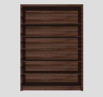 独立式书架图书书柜SU模型下载_sketchup草图大师SKP模型