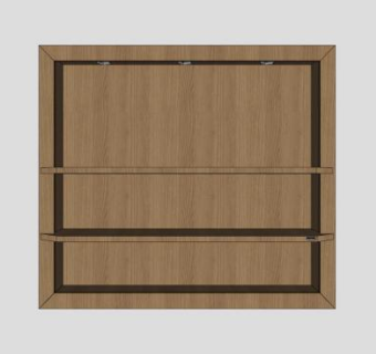 隔板式嵌入书架SU模型下载_sketchup草图大师SKP模型