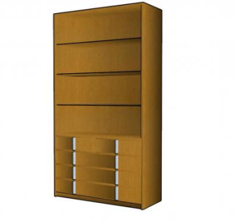 家具隔板书柜SU模型下载_sketchup草图大师SKP模型