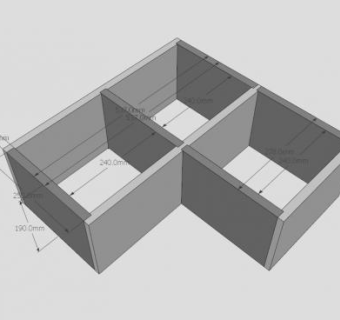 钻石倚墙式书架书柜SU模型下载_sketchup草图大师SKP模型