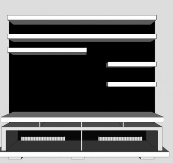 家具柜子书架SU模型下载_sketchup草图大师SKP模型