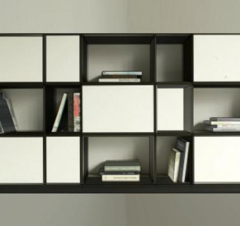 板式比安科书柜SU模型下载_sketchup草图大师SKP模型