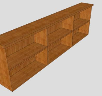 现代长型JCMS书架SU模型下载_sketchup草图大师SKP模型