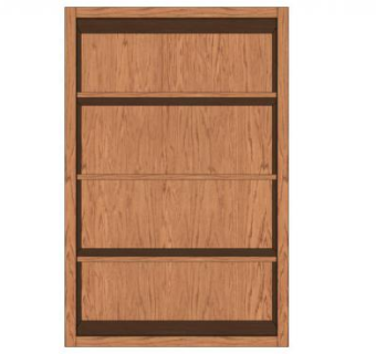 现代实木墙书柜SU模型下载_sketchup草图大师SKP模型