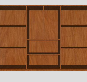 古玩实木书柜SU模型下载_sketchup草图大师SKP模型