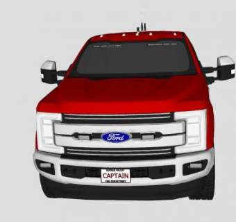 红色福特卡车SU模型下载_sketchup草图大师SKP模型